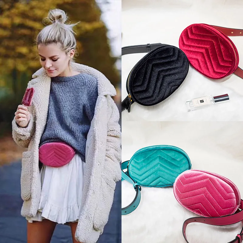 Осенняя Женская поясная сумка замшевая Повседневная на ремне женские сумки для