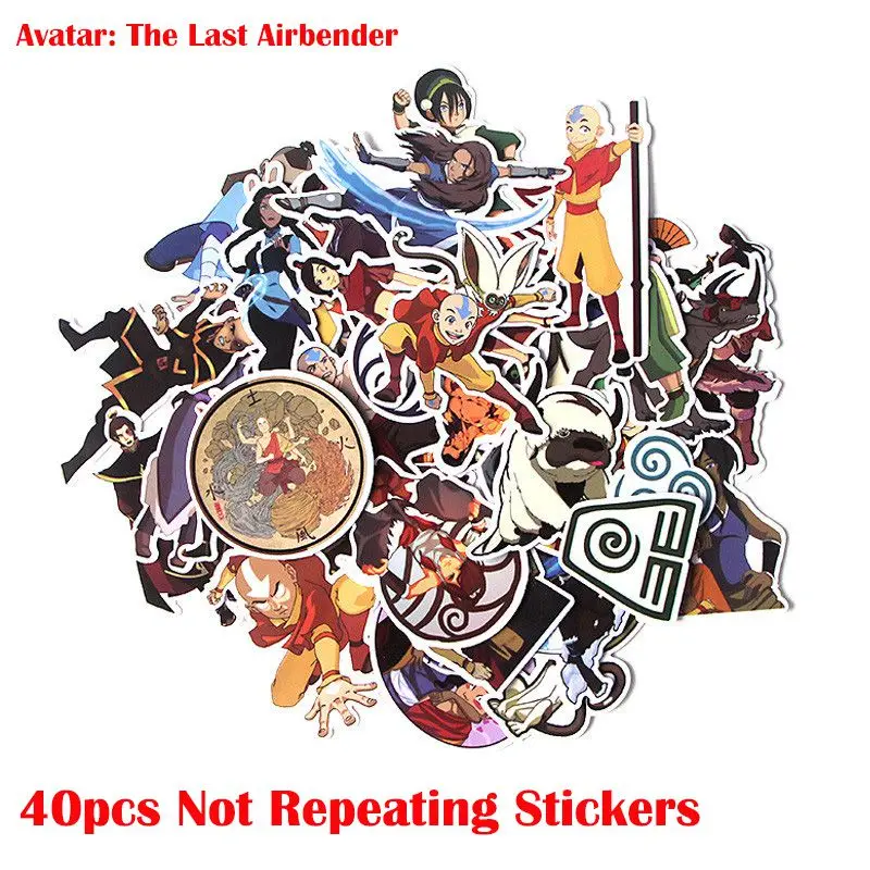 

100pcs Cartoon Anime Avatar The Last Airbender Stickers Kids Toys For DIY Motorcycle Graffiti Luggage Laptop Bicycle Skateboard