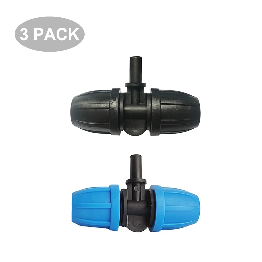 3 шт. черный/синий пластиковый тройник с двумя концами Соединительный к 8/11 мм