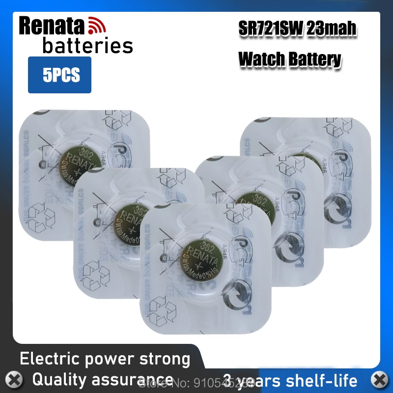 5 шт. батарея для часов с оксидом серебра renata 362 SR721SW 721 1 55 V 100% оригинальный бренд