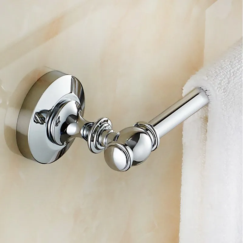 Настенный хромированный латунный аксессуар для ванной комнаты одинарный