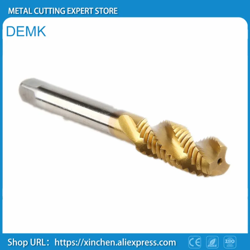 Метчики с титановым покрытием и спиралью высокопроизводительные метчики из