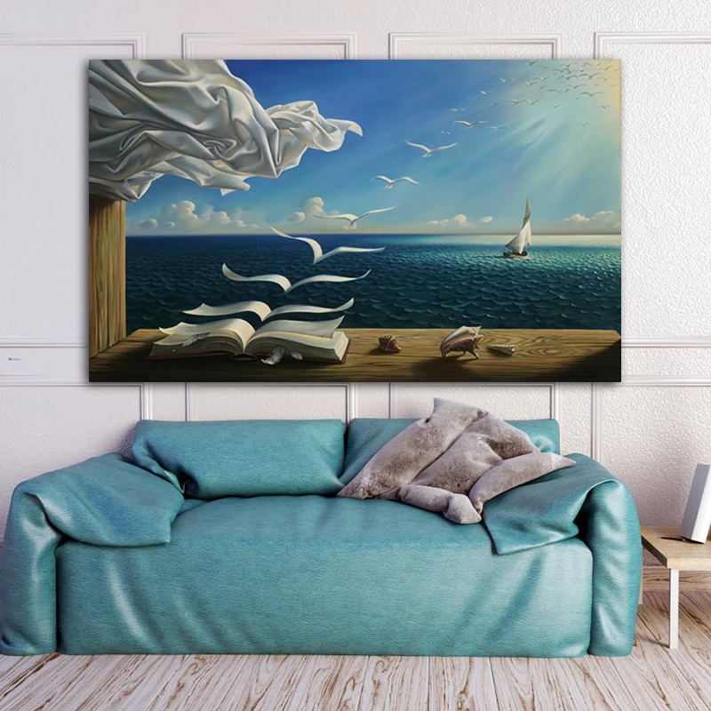 RELIABLI ART Salvador Dali Sea Waves Картина на холсте настенная художественная картина для гостиной Современное украшение домашний декор