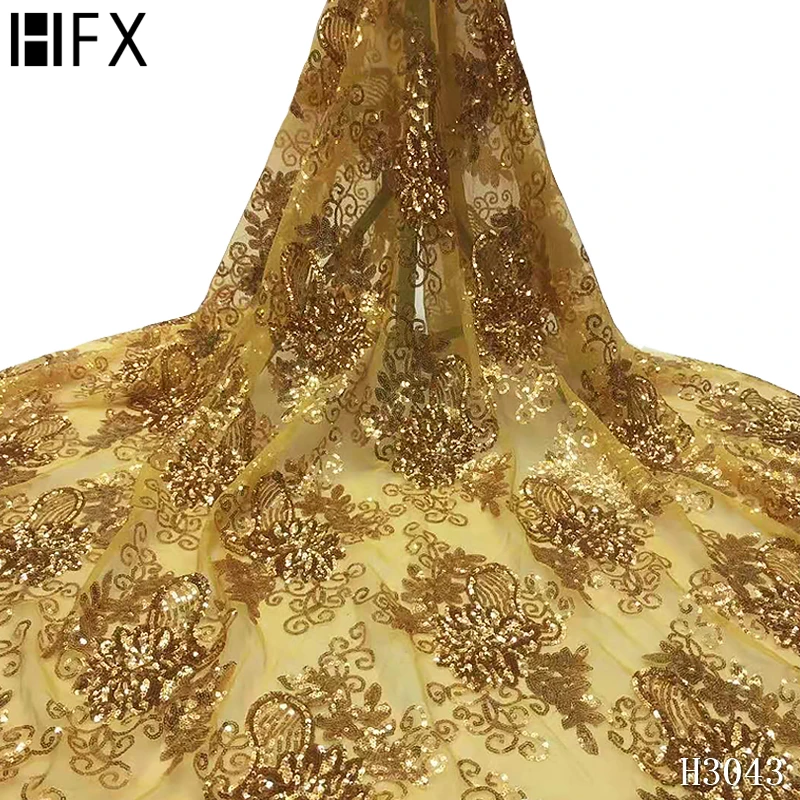 Африканская последовательная кружевная ткань высокого качества с блестками