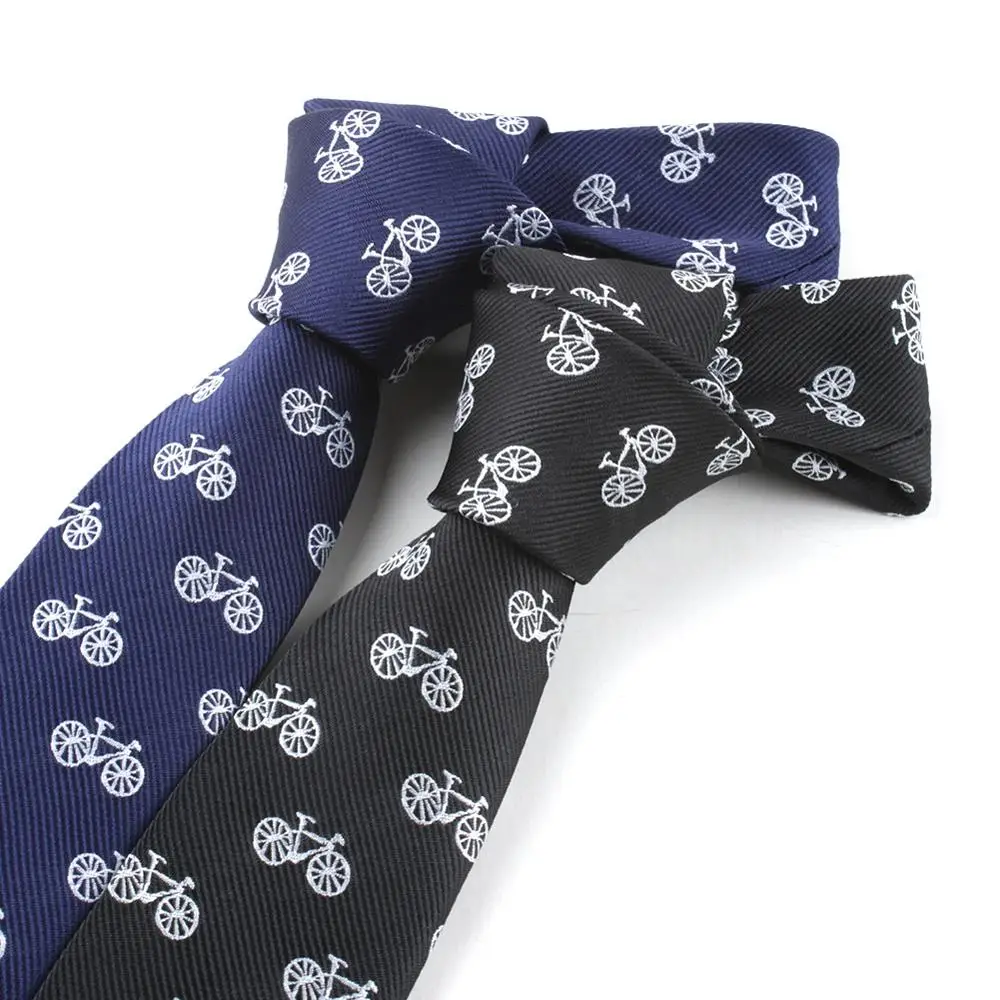 Мужские Узкие галстуки с рисунком велосипеда шириной 5 см модный мужской галстук