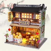 diy handmade cottage ancient style house model chinese style ancient building miniature toy assembled house making gift