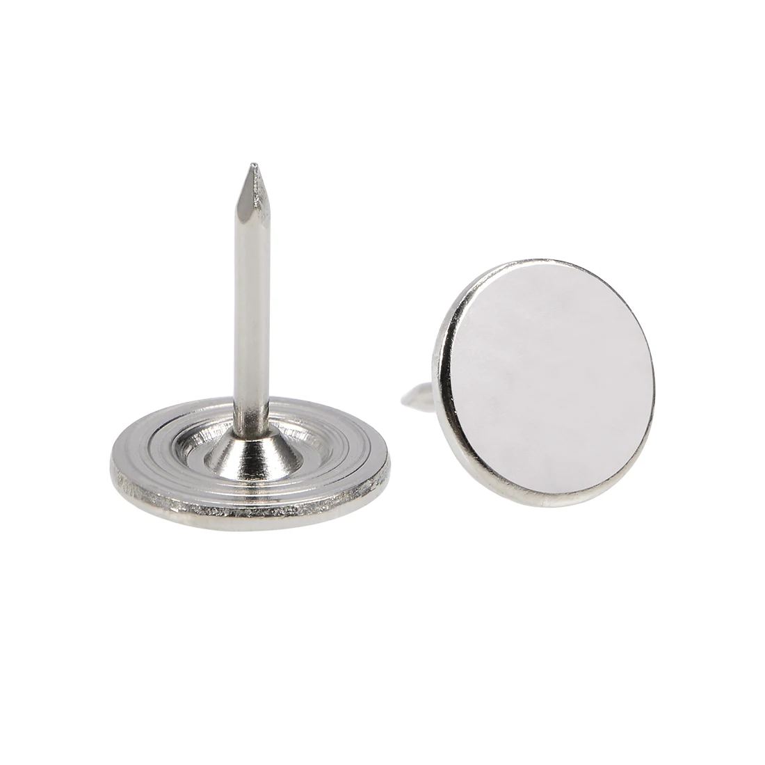 

uxcell Upholstery Nails Tacks 11mmx13mm Flat Head Furniture Nails Pins Silver Tone 50 Pcs