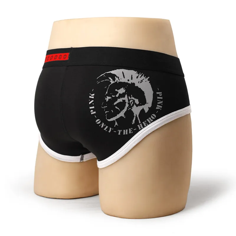 

TJ-Tianjun 2020 сексуальное нижнее белье из хлопка для взрослых Мужское нижнее белье с принтом средней талии, мужские трусы-шорты U выпуклая сумка ...