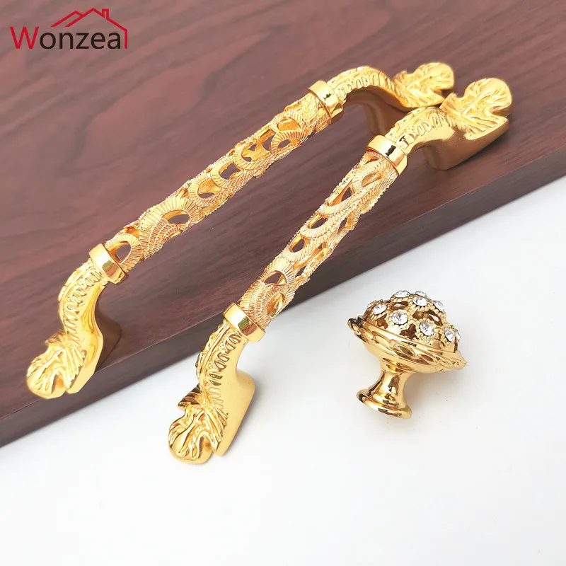 Отверстие для одной ручки CC 96 мм/128 мм золотистая европейская мебель шкафа ящика