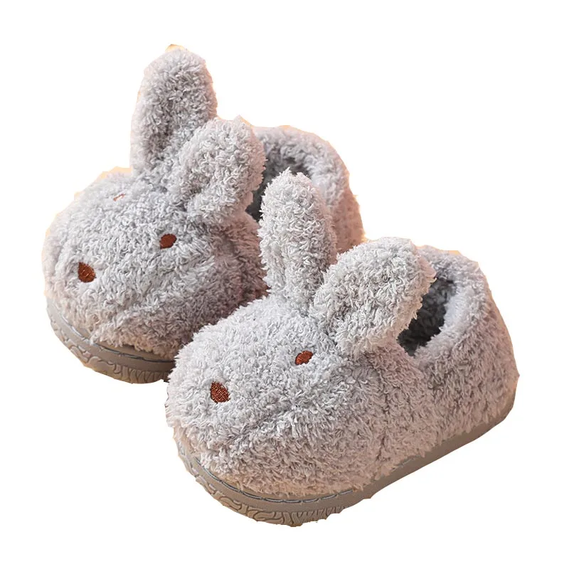 

Bibihou 2020 Winter Toddler Baby Girls Slippers Warm Boys Indoor Shoes Cute Animal Solid Soft Bottom Fashion Children Size 23-34