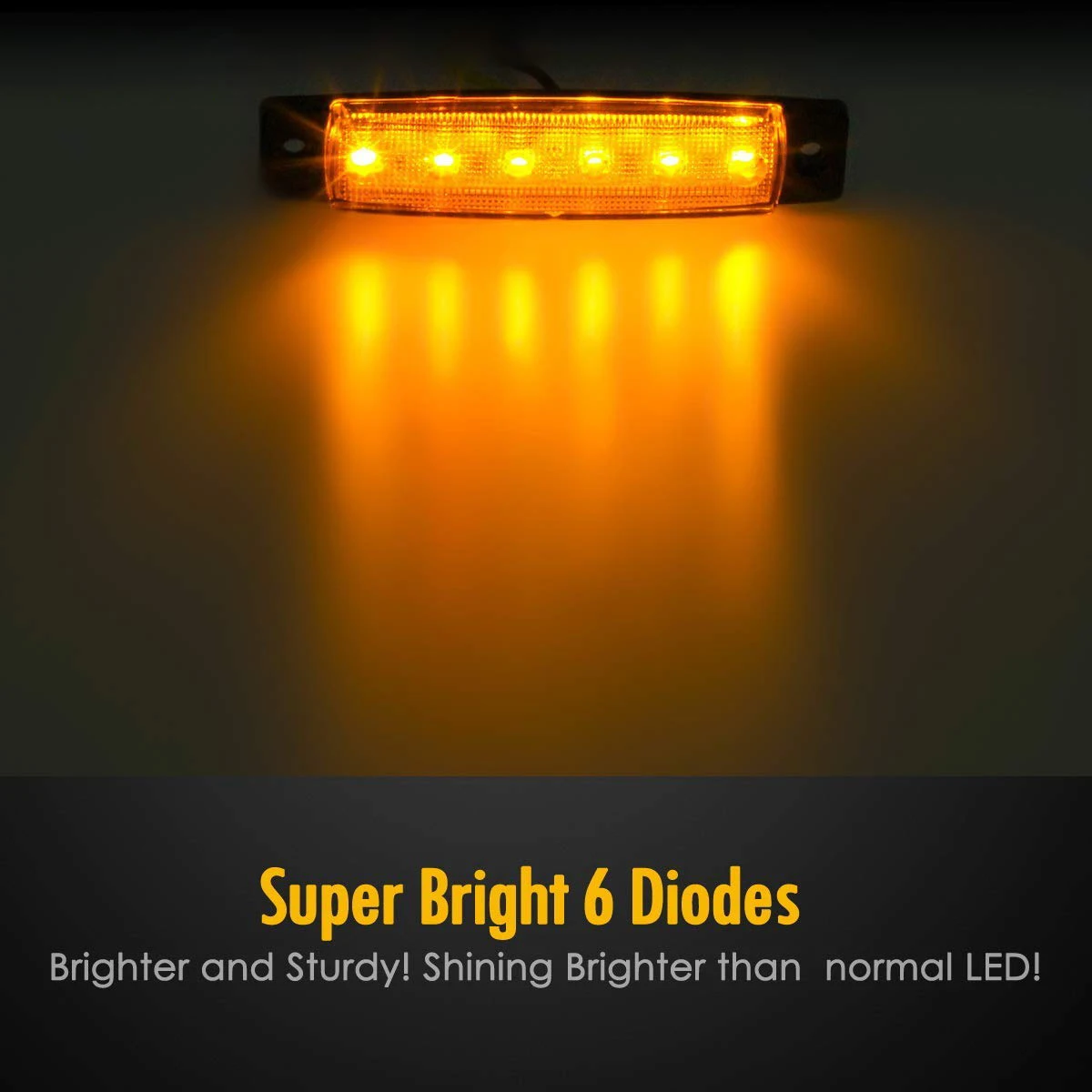 6 светодиодов автомобильный Светодиодный Боковой габаритный фонарь задний