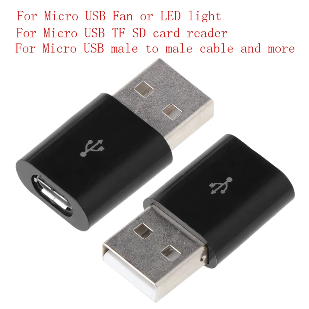 

USB 2.0 Male to Micro USB Female Adapter Converter For Micro USB Fan Card Reader