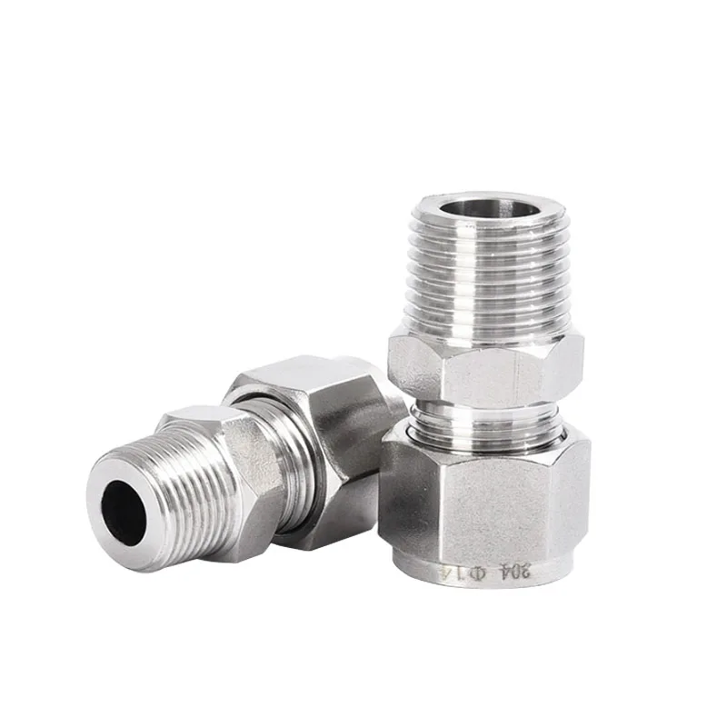 Фитинги для труб из нержавеющей стали 304 SS наружная резьба 6 8 10 12 мм 1/8 дюйма 1/4 3/8 1/2