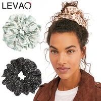levao printing ruched elastic hair band large scrunchies dot elastic hair ring ponytail holder women hair rope hair accessories