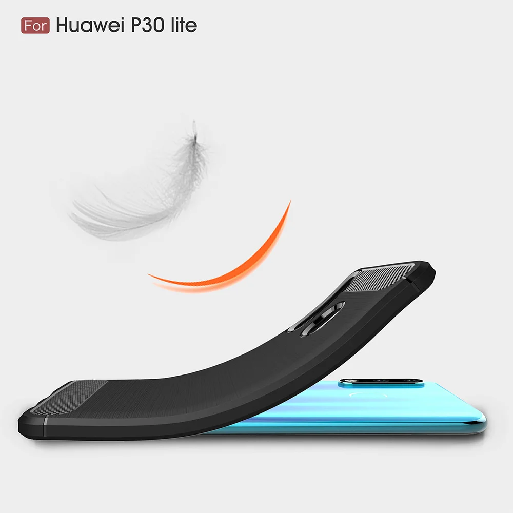 Чехол из углеродного волокна для HUAWEI Y9 2019 элегантный деловой бампер P10 P20 P30 P9 Lite Mini