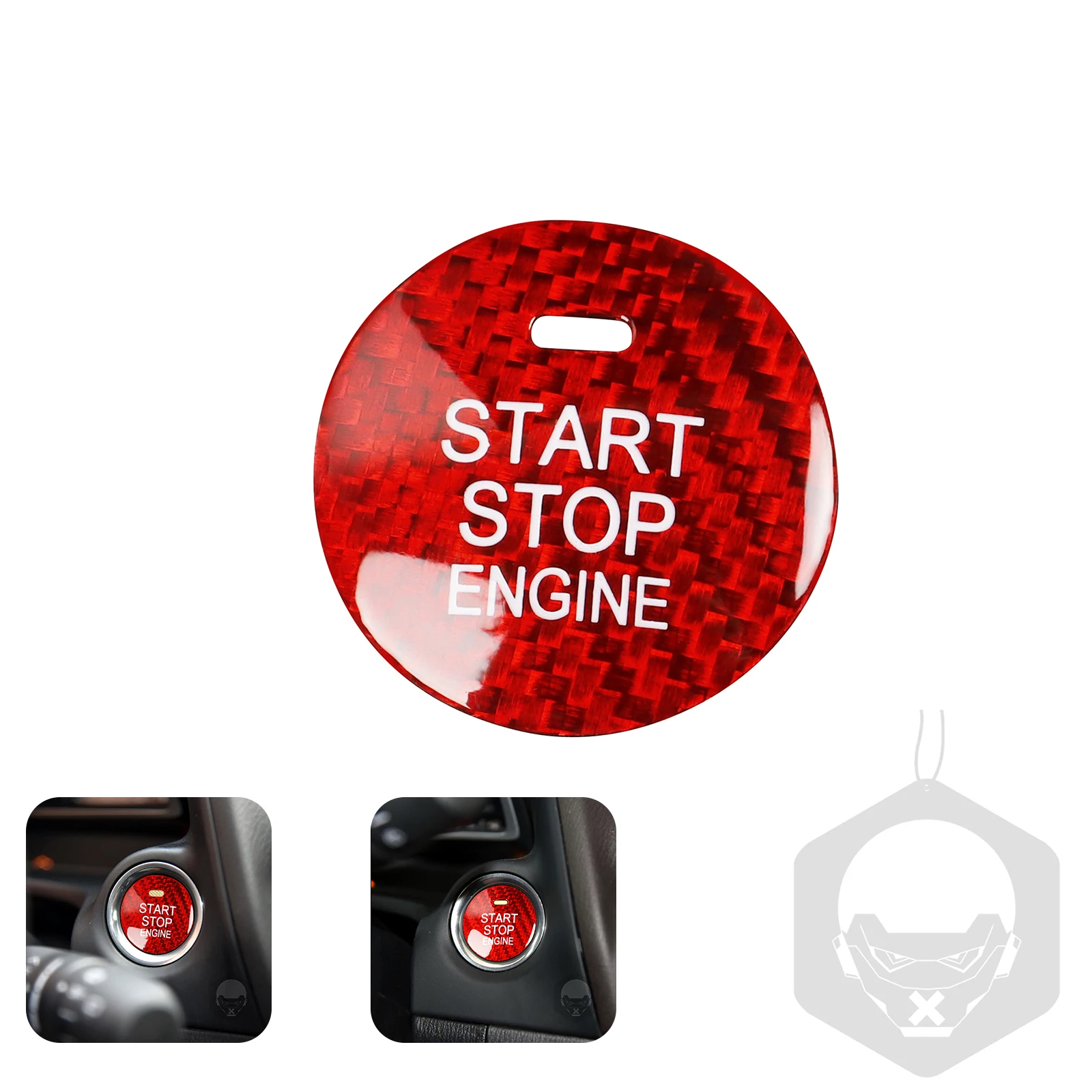 

One-Click Start Button Mould Sticker Carbon Fiber Material Replacement for Mazda CX-8 for Onxella CX-5 for Atez CX-4 MX-5 CX-3