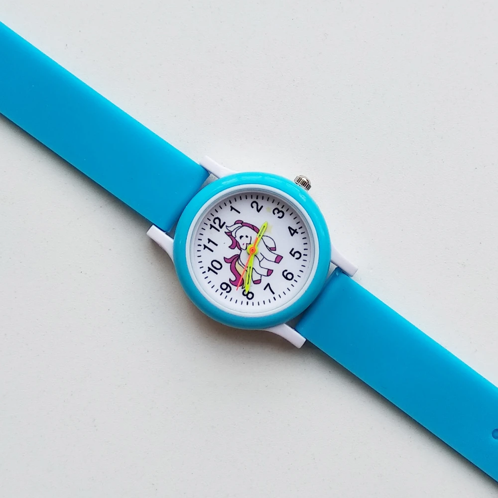 Модные детские часы с 3D лошадью для девочек и мальчиков кожа студентов Clcok