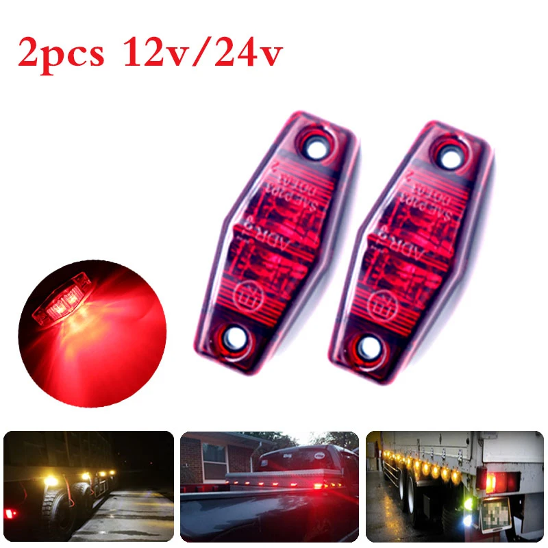 

12В/24В автомобильный светильник, сигнальная лампа для парковки, габаритный боковой габаритный светильник, s, караван, дорожные боковые лампы,...