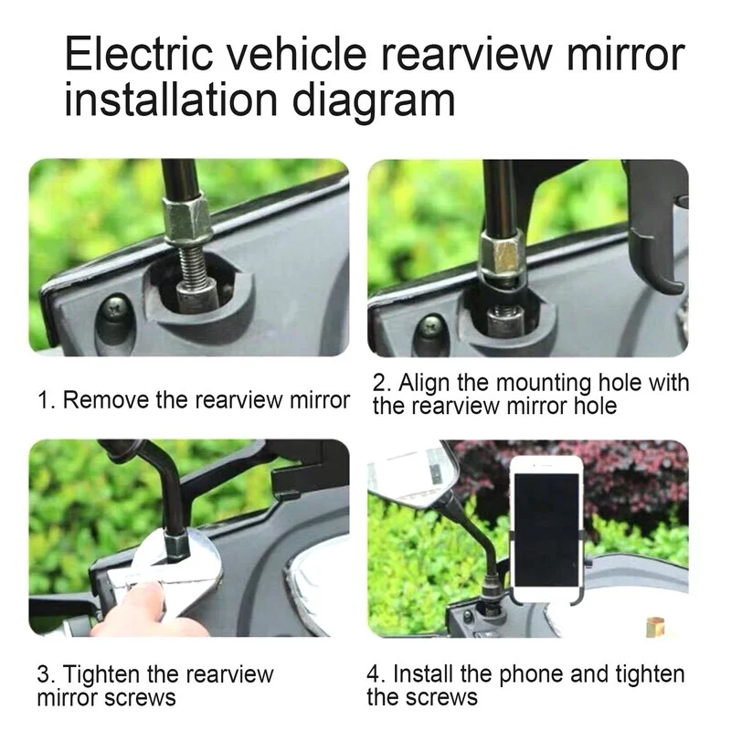 aluminum alloy motorcycle bike phone holder gps bracket mount clip support moto mirro handlebar mount for xiaomi iphone free global shipping