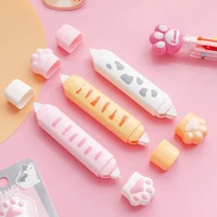 1pcs cat morning correction tape glue stick cute claw dual side function correcting tapes adhesive office school f535