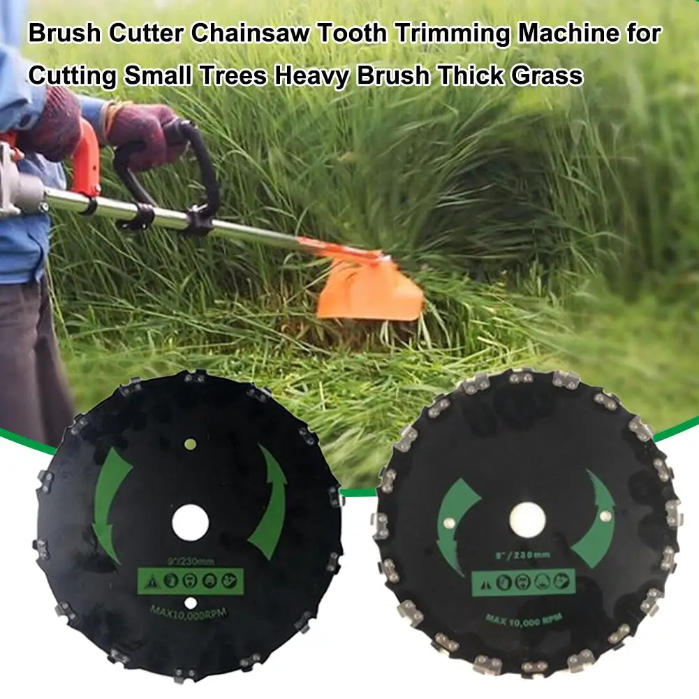 

20/14 Tooth Lawn Mower Trimmer Head Coil Chains Brushcutter Chainsaw Tooth Trimming Brush Cutter Cutting Heavy Brush Thick Grass