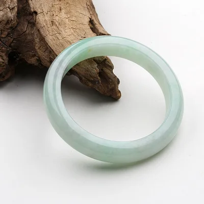 

Natural Burmese Jadeite Light Green 54-64mm Bracelet Elegant Princess Jewelry For Mom For Girlfriend