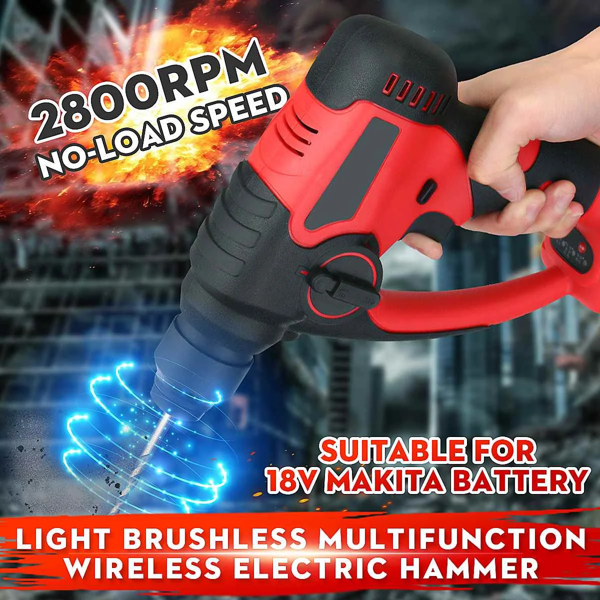 

2800W 18V Electric Screwdriver Electric Drill lithium cordless drill Cordless Screwdriver Mini Drill rotary tool Power Tools