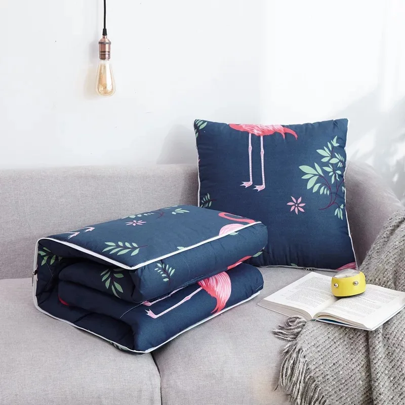 2 в 1 Клетчатое одеяло многофункциональная автомобильная подушка домашние