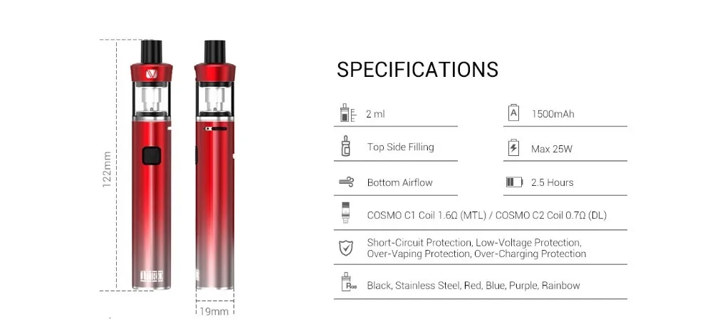 【LIMITED 】vape KIT Vaptio N1 Pro LITE Kit 200 Вт электронная сигарета 2,0 мл Коробка для бака Vape Mod 510 резьба подходит для аккумулятора 18650