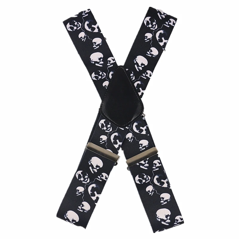 Мужские черные широкие подтяжки с Y-образной спинкой 5 см | Аксессуары для одежды