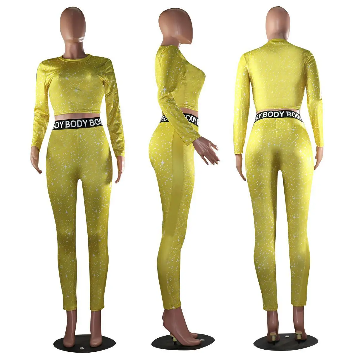 Осенний комплект из 2 двух предметов для женщин Одежда спортивного зала Фитнес