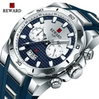 Часы наручные мужские кварцевые, модные уникальные спортивные водонепроницаемые с резиновым ремешком, с датой