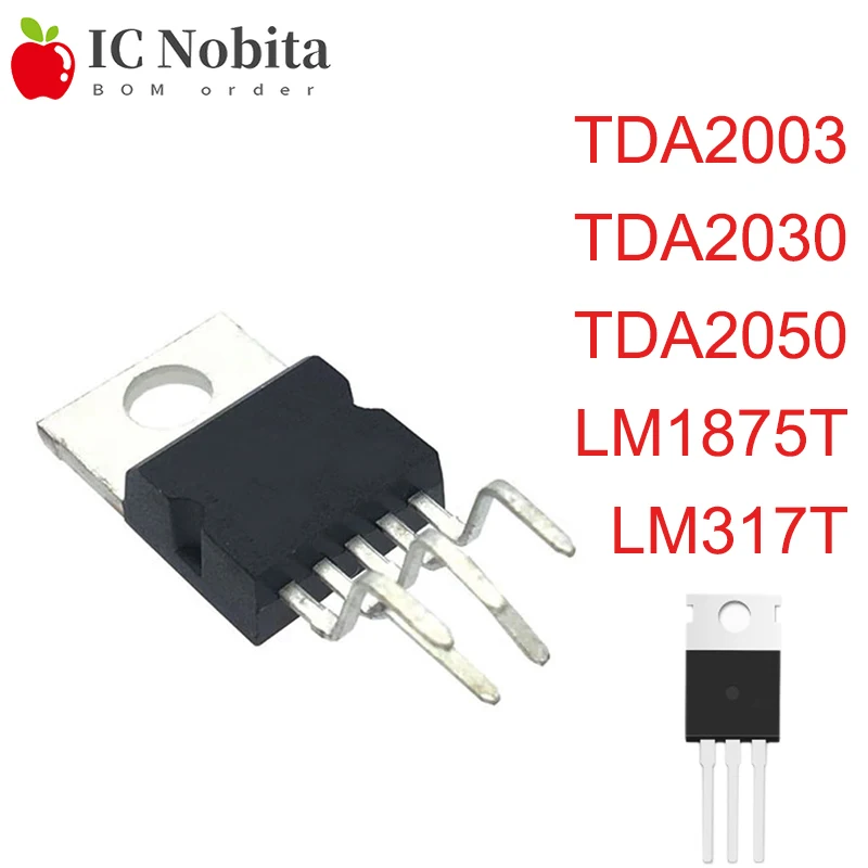 10PCS TDA2003 TDA2030 TDA2050 LM1875 TO-220-5 TDA2003A TDA2030A TDA2050A LM1875T TO220 LM317T Transistor IC New