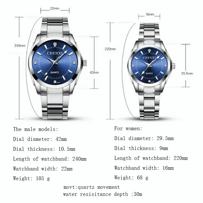 

Ladies Business Simple Watch Couple Watch Luxury Silver Stainless Steel Quartz Waterproof Men's Watch Men's Automatic Date