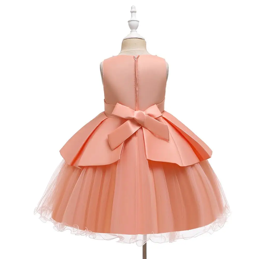 Платья для девочек с бантом и бисером платье принцессы представления вечерние