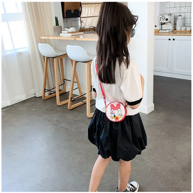 

Disney Pooh Waist Bag Children Bags Mickey Mouse Coin Purse Minnie Shoulder Bag Donald Duck Round Bag Cartoon Girls Messengers
