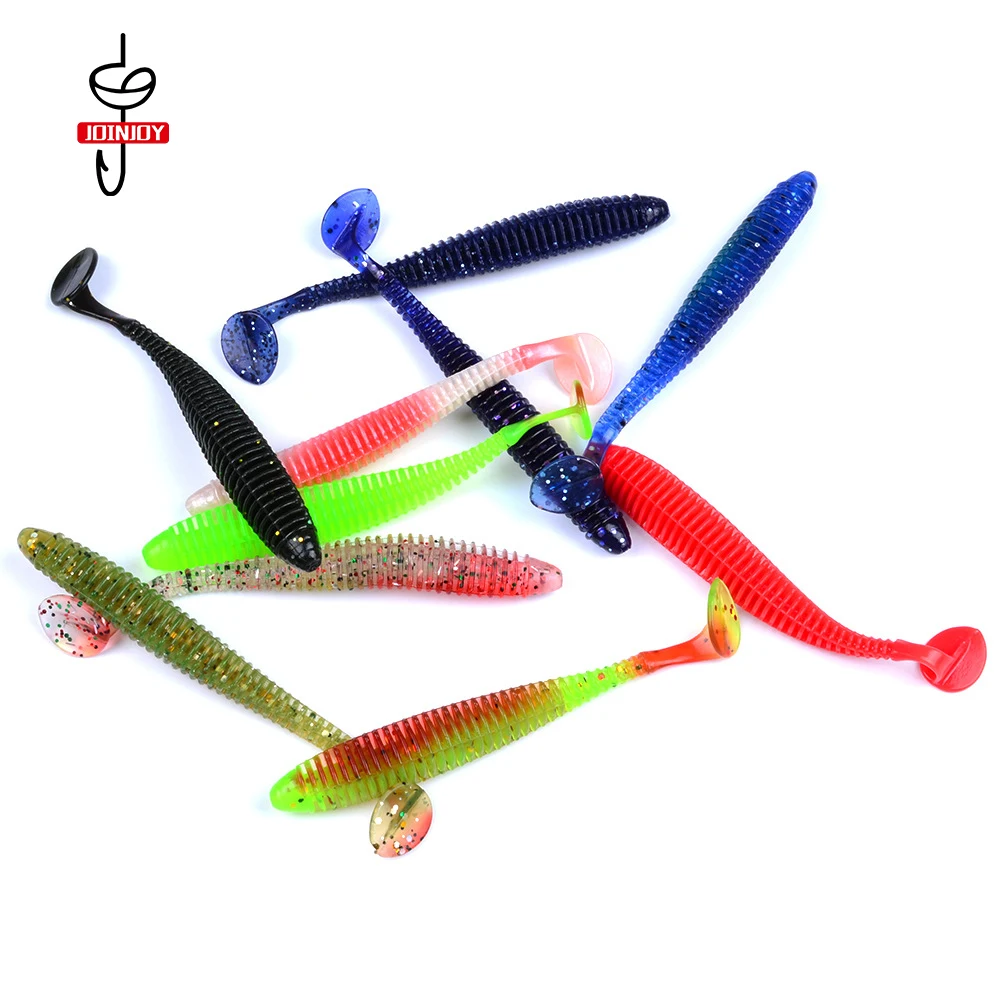 10 цветов рыболовные приманки T Хвост Мягкая приманка червяк 8 5 см/2 4 г