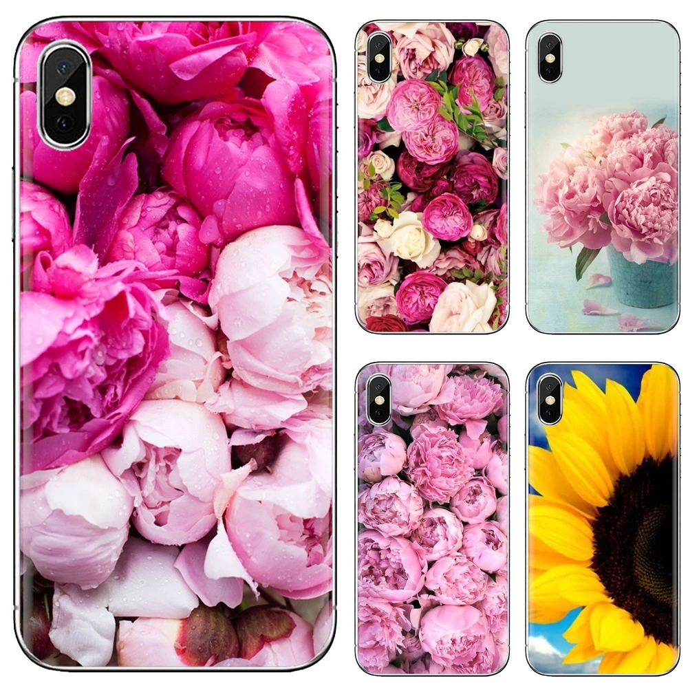 Силиконовый чехол из ТПУ для Samsung Galaxy A10 A40 A50 A70 A3 A5 A7 A9 A8 A6 Plus 2018 2015 2016 2017 Подсолнух пион цветок|Бамперы| |