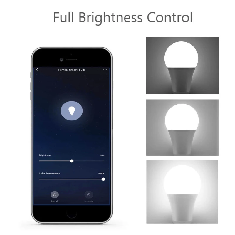 

1PC Smart Wifi Bulb Dimming Light Bulb 15W Cold&Warm Smart Light Bulb Voice Control Work With Alexa Google Home Accessories