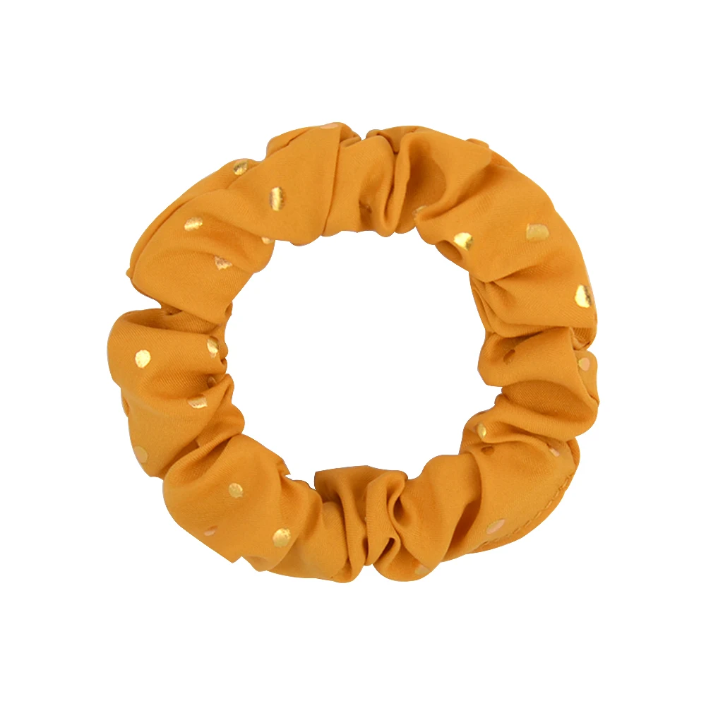 Резинка для волос в горошек Женская золотистая эластичная резинка хвоста 3 2