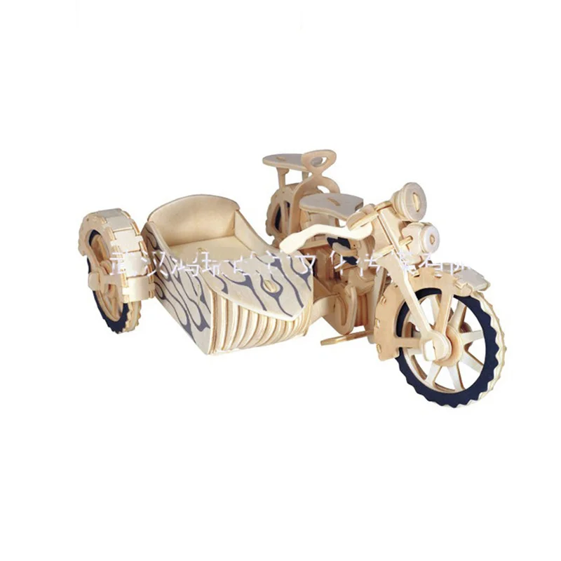 3D Трехмерная деревянная мозаика дерево Моделирование детей трехколесный