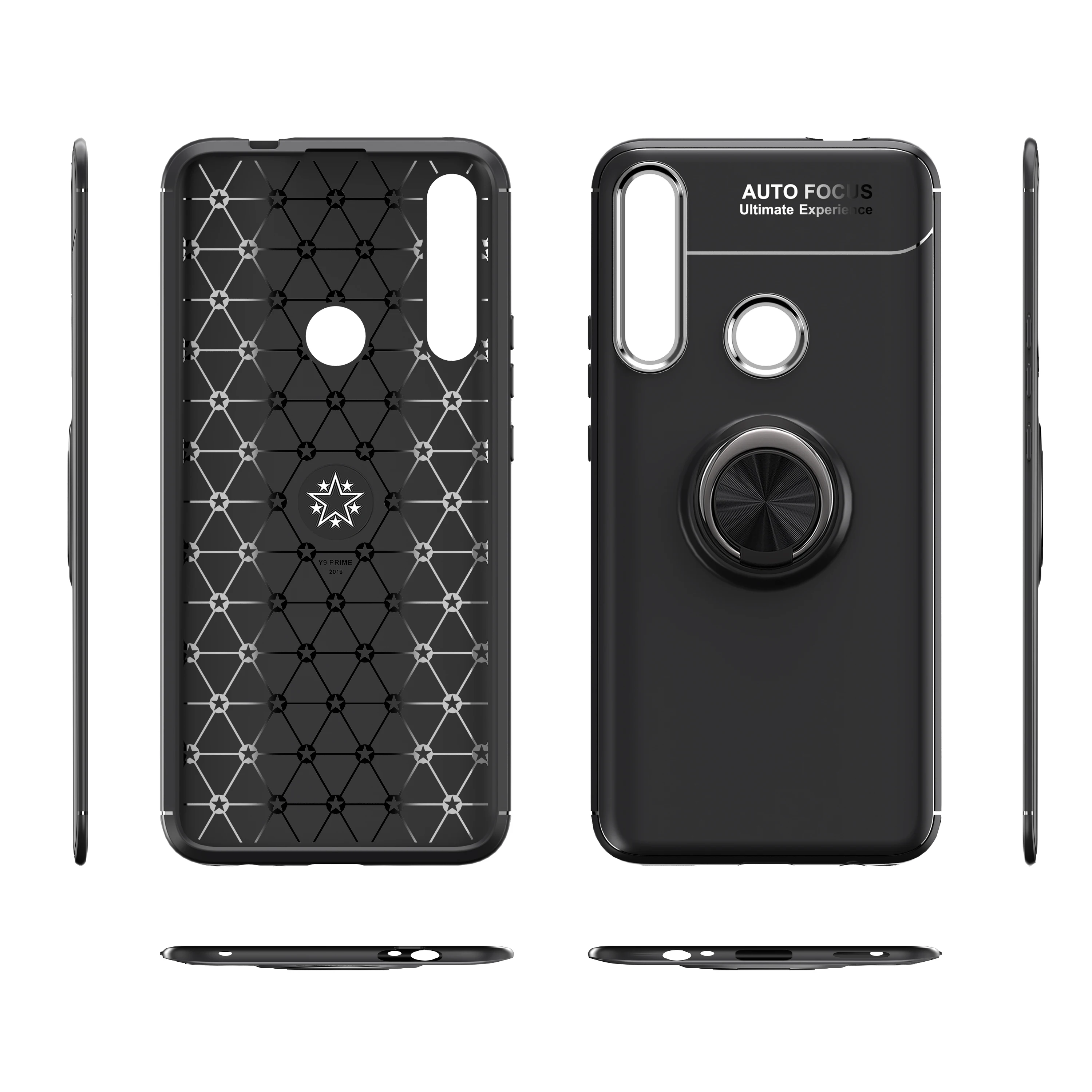 For Huawei Honor 9X 9i 9A 9S 9C 8A 8C 8S 8X Max 7X 7C Case Magnetic Car Ring Soft Silicone Phone Cover 8 9 10 10X Lite 10i Cases