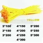 Кабельные стяжки желтые 500 шт. самоблокирующиеся Нейлоновые кабельные стяжки 2,5x100 3,5x100 Органайзер крепежный кабель
