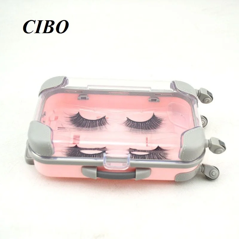 

CIBO Newes Eyelash Packing Box Wholesale Bulk Cheap Pretty Lashes Storage Packaging suitcase Empty Eyelash Package Boxes Case