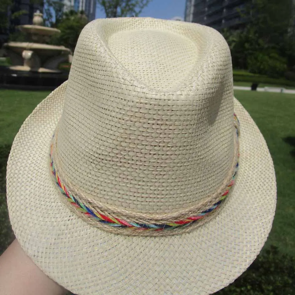 Летняя шляпа унисекс от солнца Повседневная Соломенная для отдыха женская