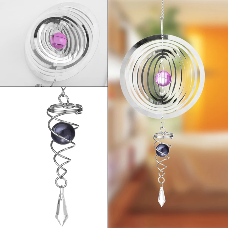 Стерео вращающийся ветер звонок с орнаментами на стене для украшения дома и