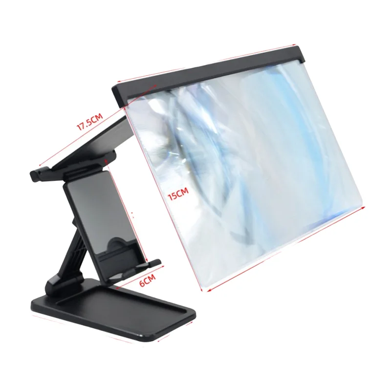 vogek creative 2 in 1 desktop phone stand screen magnifier 12inch hd bluelight proof video amplifier projector for mobile phone free global shipping