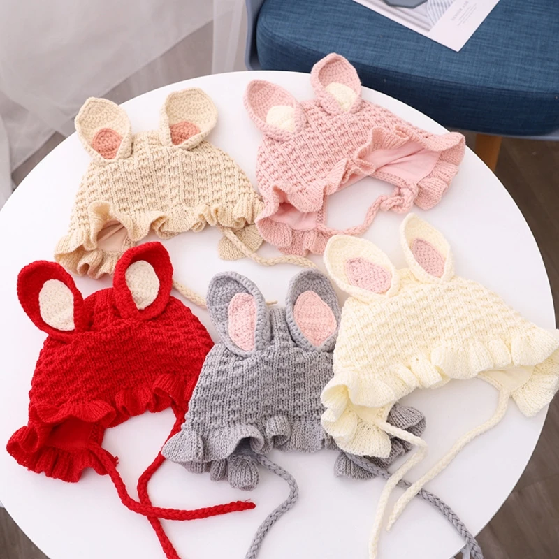 

Winter Knitted Warm Baby Hat Cute Rabbit Ears Infant Baby Girls Cap Ear Protection Hats Kids Children Beanie Bonnet