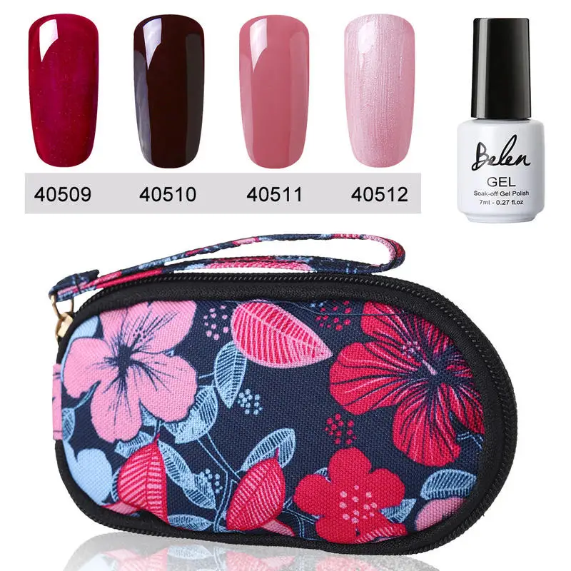 Белена блестящим отливом Цвет гель 4 цвета s Гель лак Подарочный пакет комплект