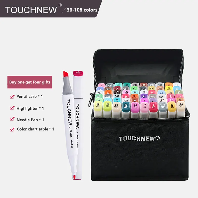 Набор TouchNEW 36/48/72/108 цветов ранние спиртовые чернила используется для